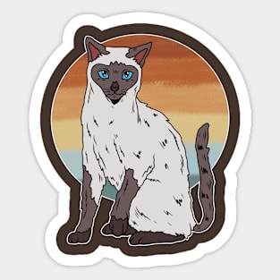 SIAMESE CAT RETRO Sticker